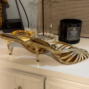 Zara Gold Strappy Heels